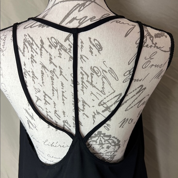 Sexy strappy chiffon flowing evening tank black sheer large Cecico - Picture 5 of 7